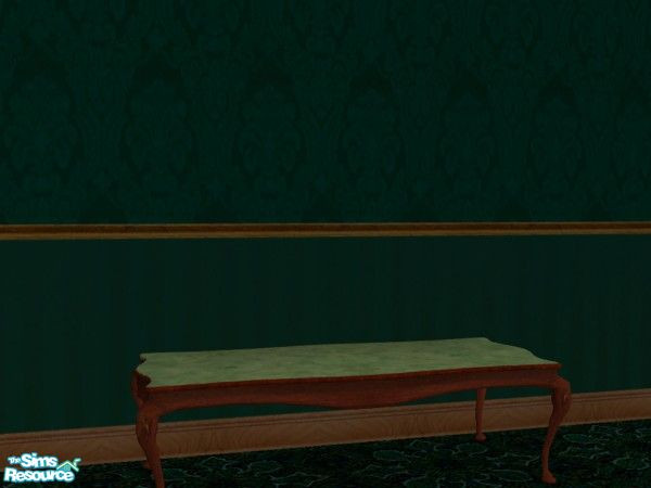 Sims 2 — Victorian Formal Drawing Room - coffee t by fizz bomb — A beautiful Victorian coffee table note the green marble