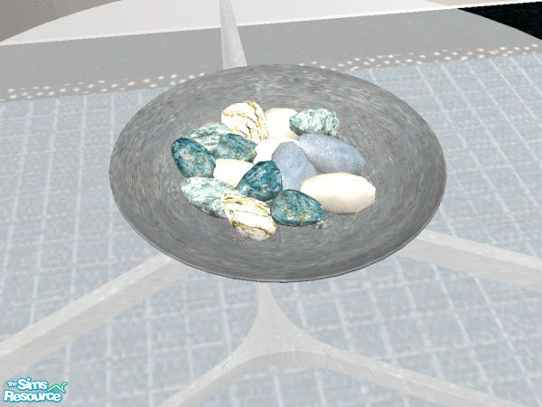 Sims 2 — Orbit - Decorative Glass Rocks by SimanthaRat — A plate of sea glass rocks I personally collected at the coast