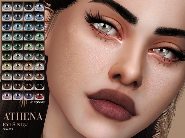 Sims 4 — Athena Eyes N157 by Pralinesims — Eyes in 40 colors, under facepaint.