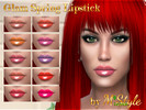 Sims 4 — M`Style Glam Spring Lipstick Set by MStyle2 — Created for: The Sims 4 New Lipstick for Sims4. 10 Colors. Enjoy! 