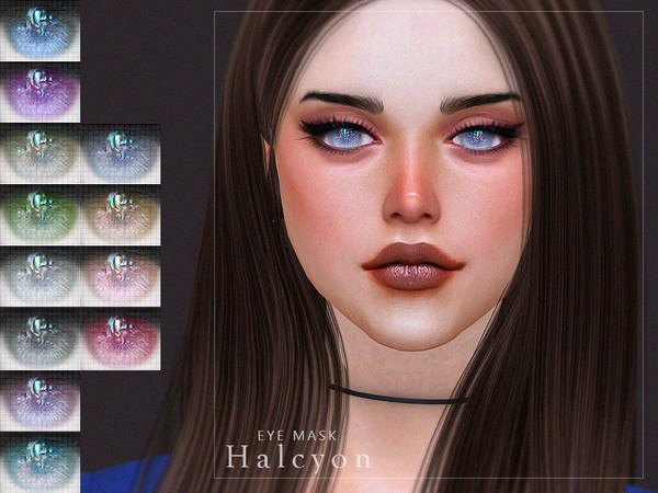 Sims 4 — [ Halcyon ] - Eye Mask by Screaming_Mustard — A new eye mask. For males and females, toddler +. With custom