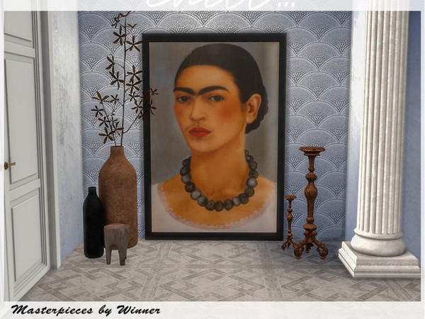 Sims 4 — Frida Kahlo by Winner9 — Frida Kahlo paintings. 5 swatches. Enjoy ;)