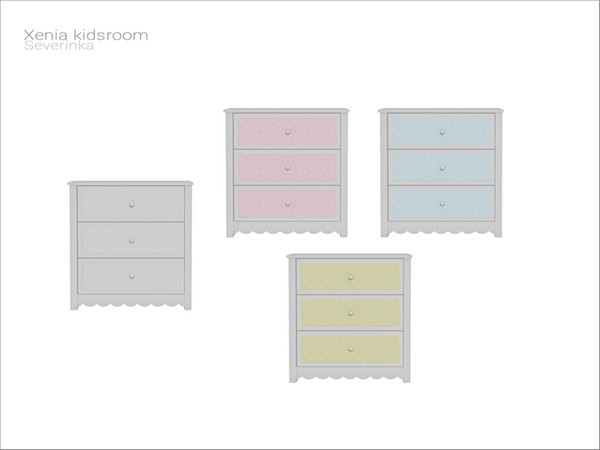Sims 4 — [Xenia kidsroom] - dresser by Severinka_ — Dresser From the set 'Xenia kidsroom' Build / Buy category: Storage /
