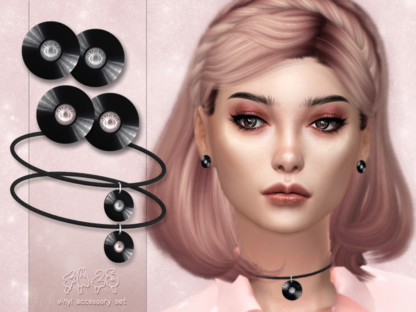 Sims 4 — Vinyl Accessory Set by 4w25-cc — TF/M-EF/M 4 swatches Custom thumbnails HQ compatible All LODs Disallowed for