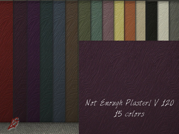 Sims 4 — Not Enough Plaster! walls V12 by Lexisim by lexo1 — This is 1 style/pattern of plaster wall including 15 colors