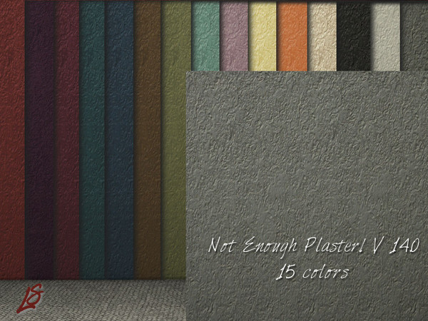 Sims 4 — Not Enough Plaster! walls V14 by Lexisim by lexo1 — This is 1 style/pattern of plaster wall including 15 colors