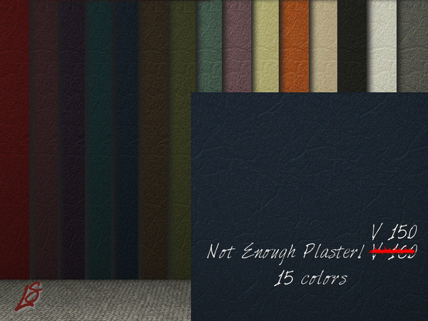 Sims 4 — Not Enough Plaster! walls V15 by Lexisim by lexo1 — This is 1 style/pattern of plaster wall including 15 colors