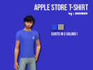 Sims 4 — Apple Store tops / t-shirts by NeoMeo — 2 Apple store tops , exists in 2 colors ; Grey and blue.