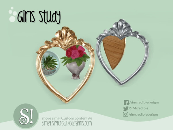 Sims 4 — Girls Studio - Mirror by SIMcredible! — by SIMcredibledesigns.com available at TSR 2 colors variations