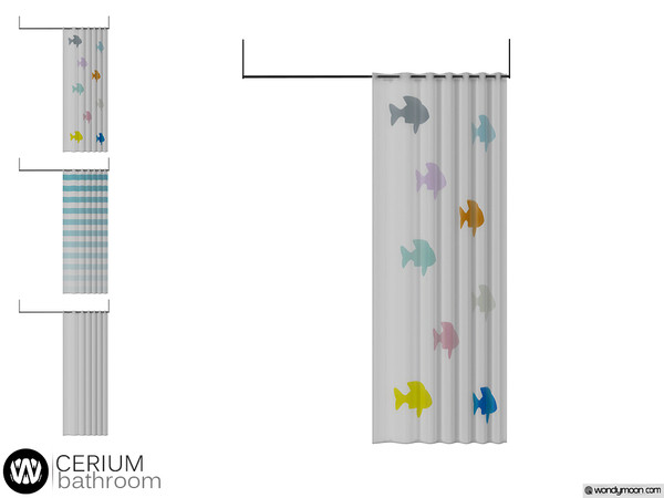 Sims 4 — Cerium Shower Curtain by wondymoon — - Cerium Bathroom - Shower Curtain - Wondymoon|TSR - Creations'2019