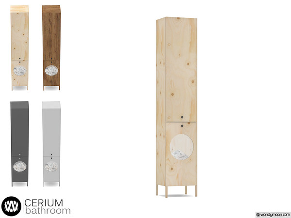 Sims 4 — Cerium Laundry Cabinet by wondymoon — - Cerium Bathroom - Laundry Cabinet - Wondymoon|TSR - Creations'2019