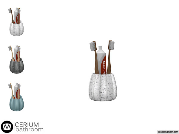 Sims 4 — Cerium Tooth Brush Holder by wondymoon — - Cerium Bathroom - Tooth Brush Holder - Wondymoon|TSR - Creations'2019