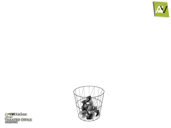 Sims 4 — Thaxted Paper Trash Can by ArtVitalex — - Thaxted Paper Trash Can - ArtVitalex@TSR, Mar 2019