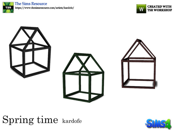 Sims 4 — kardofe_Spring time_Little house by kardofe — Small metal house, decorative, in three color options 