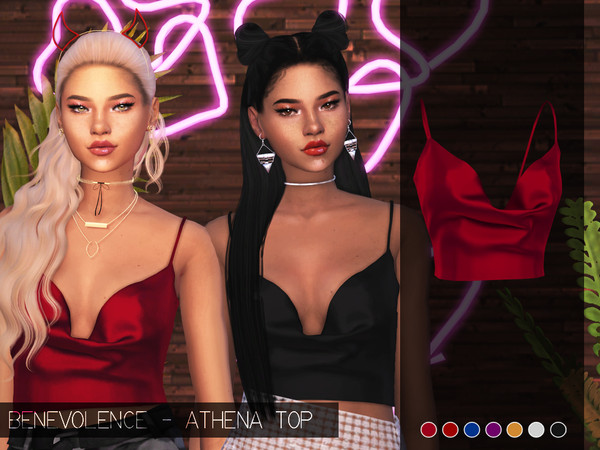 Sims 4 — Benevolence - Athena Top by Benevolence-c — - Comes in 7 swatches - New Mesh by me - Custom Thumbnail