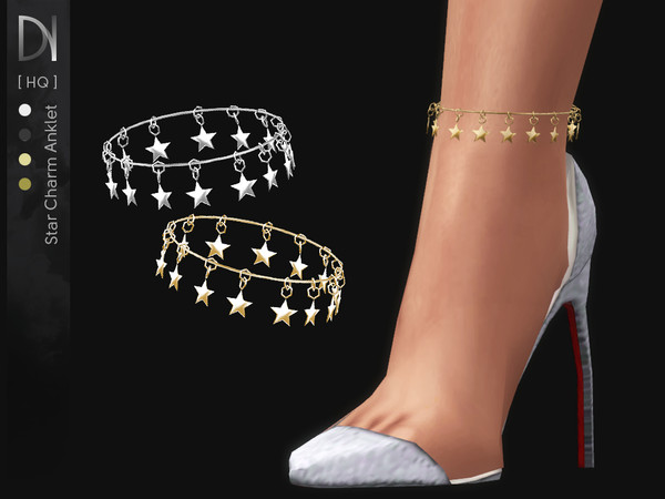 Sims 4 — Star Charm Anklet [Right] by DarkNighTt — Star Charm Anklet [Right] You can find it in Accessories (Socks). Have