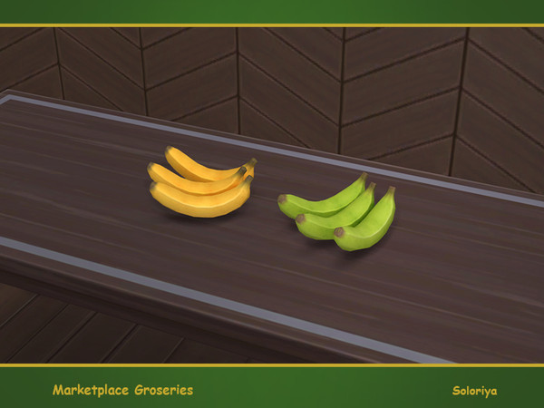 Sims 4 — Marketplace Groceries. Bananas by soloriya — Three decorative bananas in one mesh. Part of Marketplace