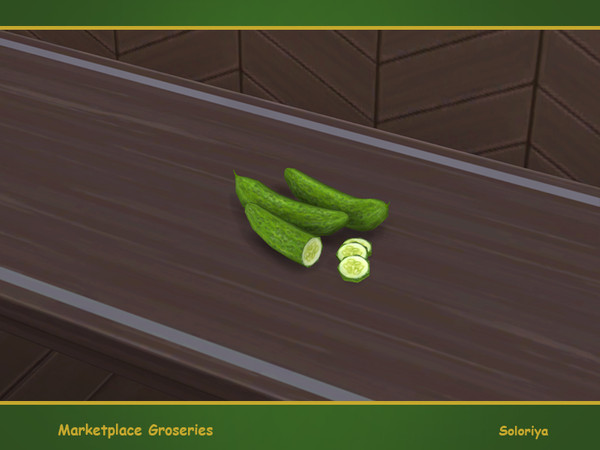 Sims 4 — Marketplace Groceries. Cucumber by soloriya — Three decorative cucumbers in one mesh. Part of Marketplace