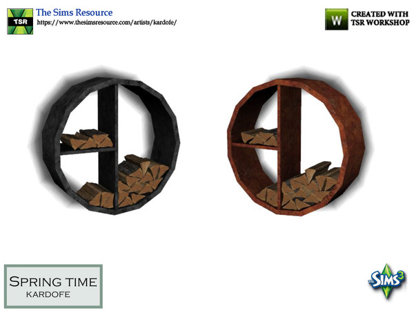 Sims 3 — kardofe_Spring time_Woodshed by kardofe — Decorative wood, in metal