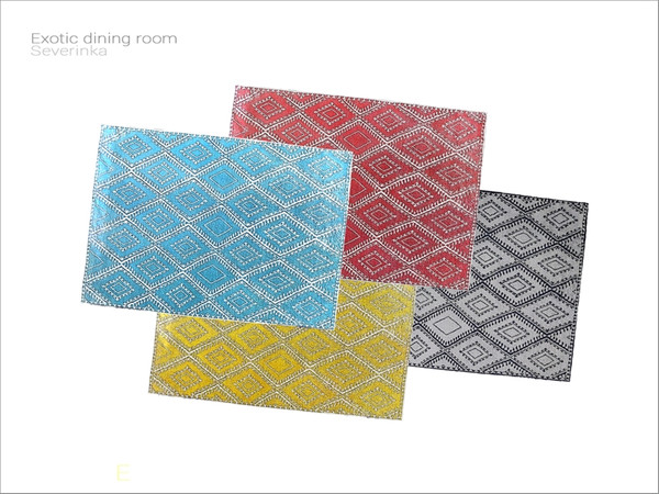Sims 4 — [Exotic dining] - rug by Severinka_ — Rug From the set 'Exotic dining room' Build / Buy category: Decor / Rugs 3
