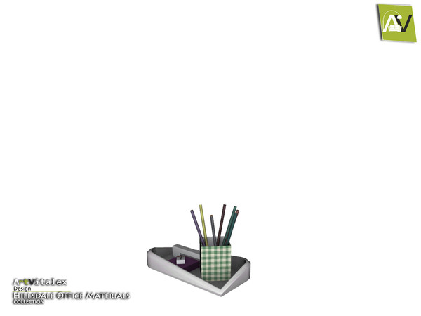 Sims 4 — Hillsdale Pen Holder, Stapler, Eraser, Post-It by ArtVitalex — - Hillsdale Pen Holder, Stapler, Eraser, Post-It