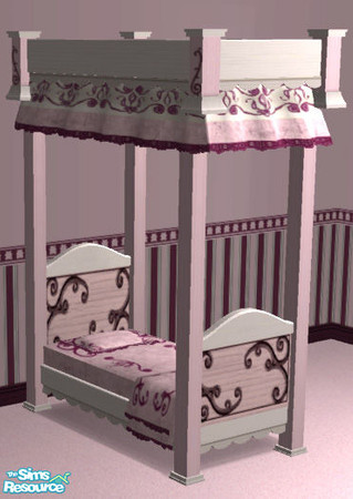 Sims 2 — Storybook Match Nursery - Toddler bed by Simaddict99 — Toddler bed with romantic canopy to match the Storybook