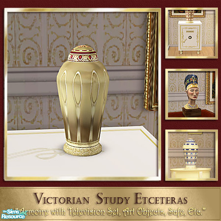 Sims 2 — Victorian Study Etceteras - Urn Red Gold by Cashcraft — Etceteras, additional furnishings and decorative pieces