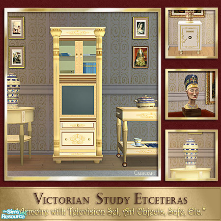 Sims 2 — Victorian Study Etceteras - Antique TV by Cashcraft — Etceteras, additional furnishings and decorative pieces