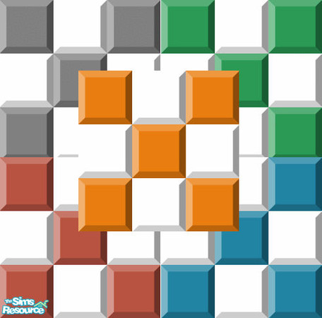 Sims 2 — Basic Nine Tile Set by jyackley01 — This set contains 5 different porcelin tile blocks, each containing 9 tiles.