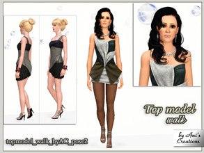 Sims 3 —  Top model walk - set of 2 poses by Ani's Creations by AniFlowersCreations — Top model walk - the vogue pose