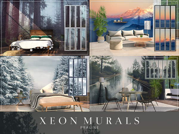 Sims 4 — XEON Murals by Pralinesims — By Pralinesims [Updated for DX11, 31.01.25, Queenie]
