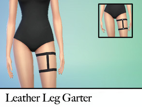 Sims 4 — Leather Leg Garter Thigh Accessory by Svjpanda — There are 2 swatches It can be found under tights It works with