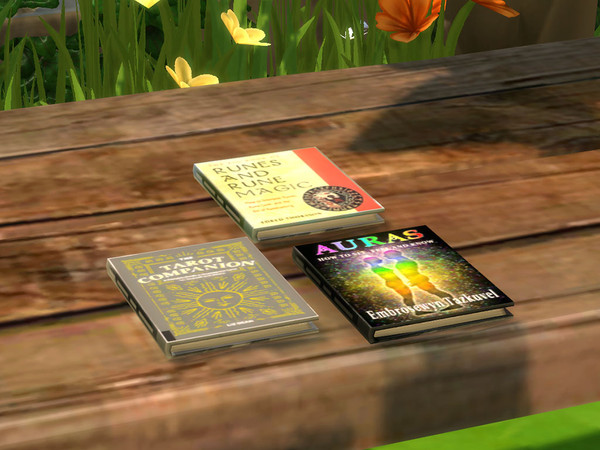 Sims 4 — Witchy Sim Books-SPA DAY REQUIRED by Simder_Talia — Books for your witchy sim. 3 books, one about rune magic,