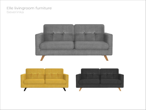 Sims 4 — [Elle livingroom] - love seat by Severinka_ — Love seat From the set 'Elle livingroom furniture' Build / Buy