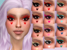Sims 4 — Eyeliner with HEARTS! by 3NN — Yes you heard it. Eyeliner with Hearts underneath the eye with twelwe (12)