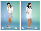 Sims 4 — Cats & Dogs Skirt recolor: PURE WHITE by sincerelymae — Recolor of the plain skirt that comes with the Cats