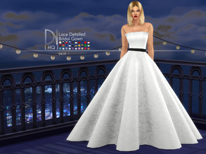 Sims 4 — Lace Detaied Bridal Gown by DarkNighTt — Lace Detaied Bridal Gown Have 30 colors. Handmade texture. New Mesh. HQ