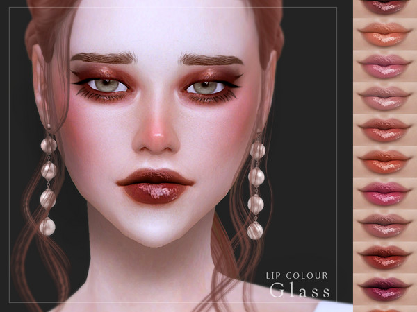 Sims 4 — [ Glass ] - Lip Colour by Screaming_Mustard — A sweet, detailed a super glossy lip colour. For females, teen +.