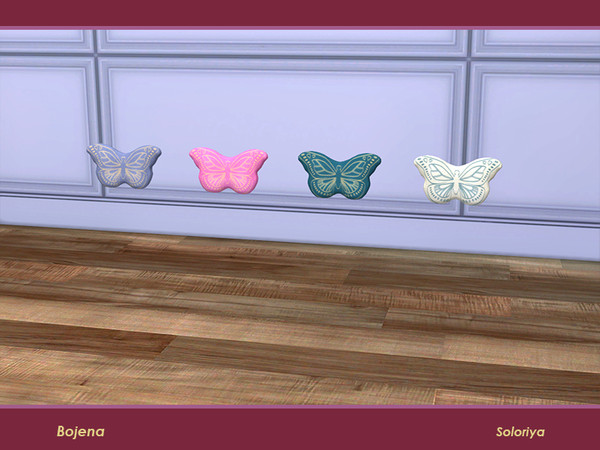Sims 4 — Bojena. Butterfly Pillow for Loveseat by soloriya — Butterfly pillow for loveseat. Part of Bojena set. 2 color