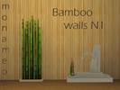 Sims 4 — Bamboo walls N1 by MonaMeow — Inspired by Tropical Island challenge - 7 recolors - price: 4 simoleons Created