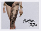 Sims 4 — Pantera Tattoo by Leyzi — pantera left leg tattoo works with cc skin overlays avaiable for women and men