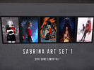 Sims 4 — Sabrina Art Set 1 by VioletWytch — A set of 5 Sabrina inspired artistic prints. Base Game Compatible!