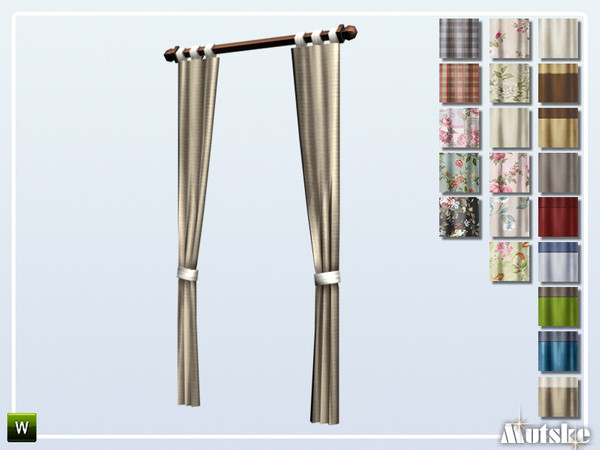 Sims 4 — Boise Illusion Shades Middle 1x1 by Mutske — This curtain is part of the Boise Constructionset. Made by