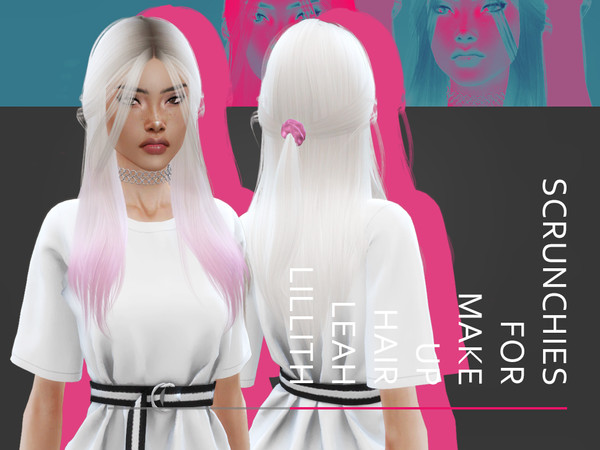 Sims 4 — LeahLillith Scrunchie for Make Up Hair by Leah_Lillith — LeahLillith Scrunchie for Make Up Hair All LODs