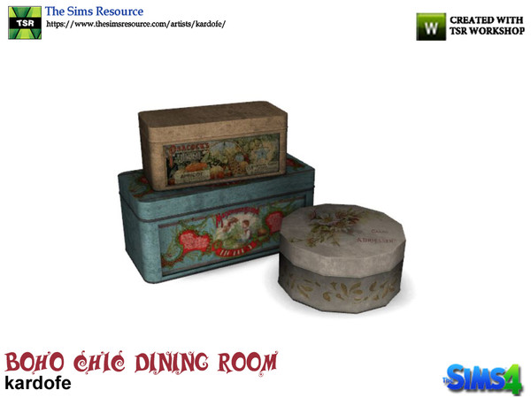 Sims 4 — kardofe_Boho Chic Dining Room_Old cans by kardofe — Group of three old cans 