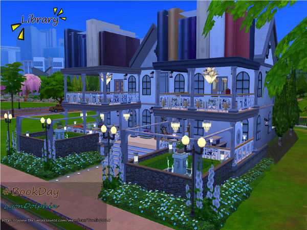 Sims 4 — BookDay, Library by Tontin2018 — A nice library, for the Day of the Book, which was the past April 23, here your