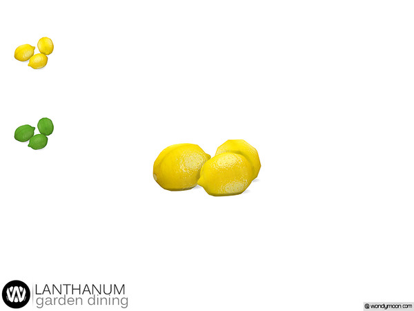 Sims 4 — Lanthanum Lemons by wondymoon — - Lanthanum Garden Dining - Lemons - Wondymoon|TSR - Creations'2019