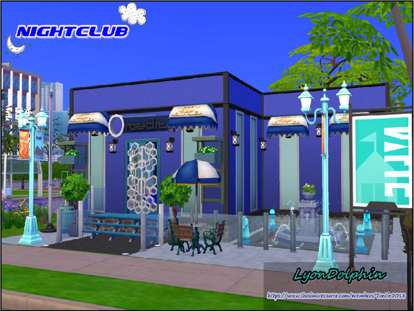 Sims 4 —  Nightclub by Tontin2018 — A nice club, where your sims can go for a drink and go dancing with their friends