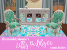 Sims 4 — themaddymarie's Lilly Pulitzer armchair by themaddymarie — www.19simsandcounting.tumblr.com 4 chair swatches in
