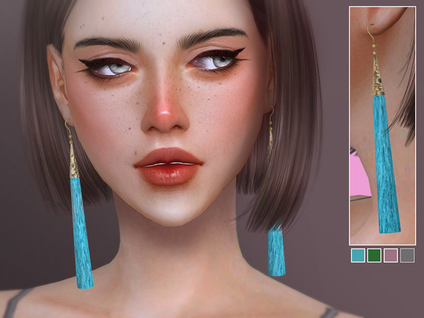 Sims 4 — [ Boho Tassel ] - Earrings by Screaming_Mustard — Boho themed tassel detail earrings. For females, teen +. With
